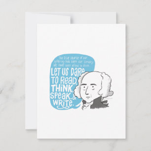 John Adams citeert briefkaart
