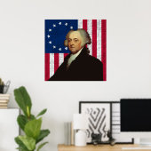 John Adams en de Amerikaanse vlag Poster (Thuiskantoor)