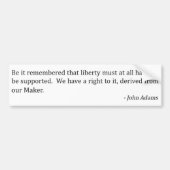 John Adams en Liberty Bumpersticker (Voorkant)