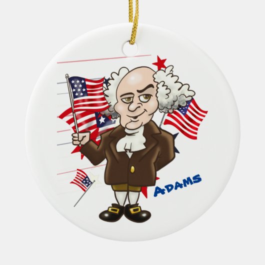 John Adams en Thomas Jefferson Keramisch Ornament (Voorkant)