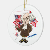 John Adams en Thomas Jefferson Keramisch Ornament (Links)