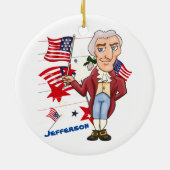 John Adams en Thomas Jefferson Keramisch Ornament (Achterkant)