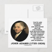 John Adams feiten zijn hardnekkig bewijs Briefkaart (Voorkant / Achterkant)