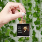 John Adams "Feiten zijn koppige dingen" Citaat Sleutelhanger (Hand)