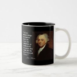 John Adams "Feiten zijn koppige dingen" Citaat Tweekleurige Koffiemok