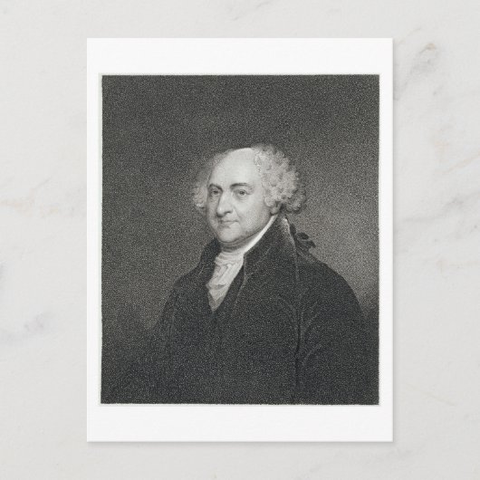 John Adams, gegraveerd door James Barton Longacre Briefkaart (Voorkant)