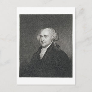 John Adams, gegraveerd door James Barton Longacre Briefkaart