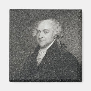 John Adams, gegraveerd door James Barton Longacre  Magneet