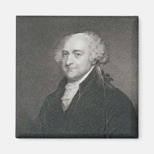 John Adams, gegraveerd door James Barton Longacre Magneet (Voorkant)