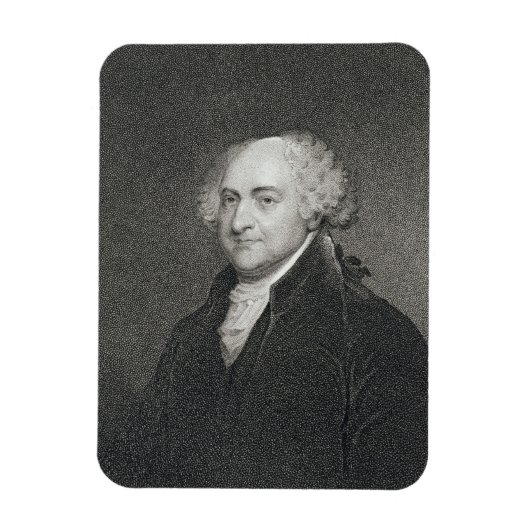 John Adams, gegraveerd door James Barton Longacre Magneet (Verticaal)