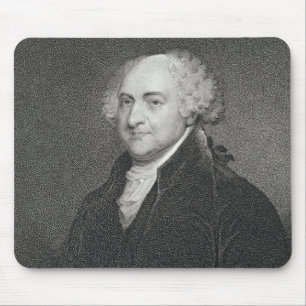 John Adams, gegraveerd door James Barton Longacre Muismat
