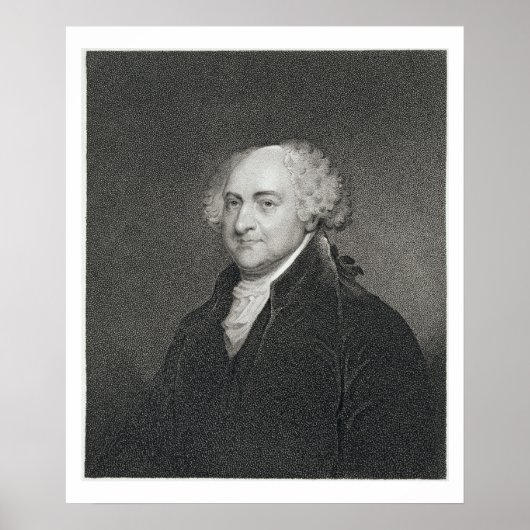 John Adams, gegraveerd door James Barton Longacre  Poster (Voorkant)