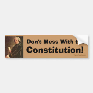 John Adams: "Laat de Grondwet niet los" Bumpersticker