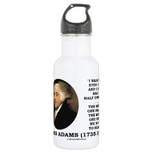 John Adams las mijn ogen uit en kan niet half geno Waterfles