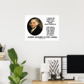 John Adams: Lees mijn ogen uit Ik kan niet half ge Poster (Thuiskantoor)