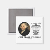 John Adams Liberty Once Lost Forever Quote Magneet (Voorkant / Achterkant)