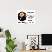 John Adams Liberty Once Lost Forever Quote Poster (Thuiskantoor)