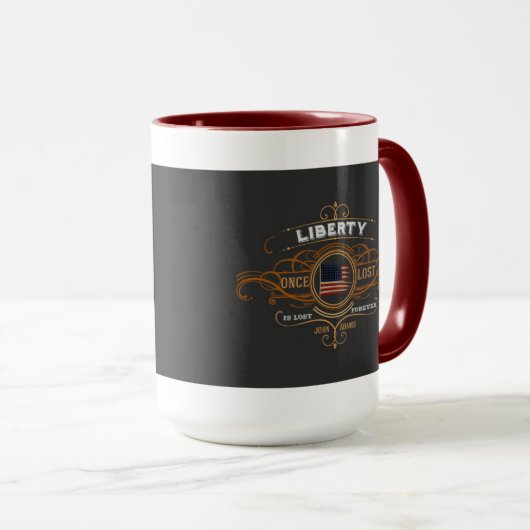 John Adams Liberty Quote Mok (Voorkant rechts)