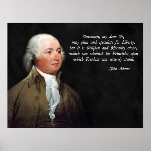 John Adams Morality Quote Poster (Voorkant)
