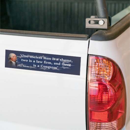 John Adams over het Congres Bumpersticker (Op Truck)