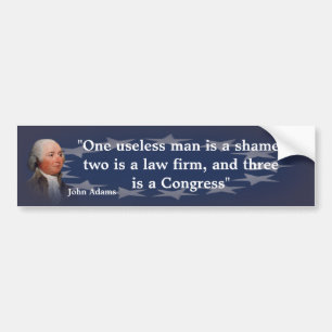 John Adams over het Congres Bumpersticker