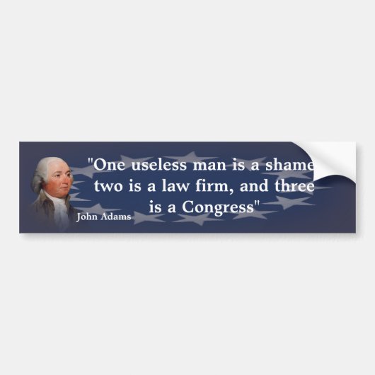 John Adams over het Congres Bumpersticker (Voorkant)