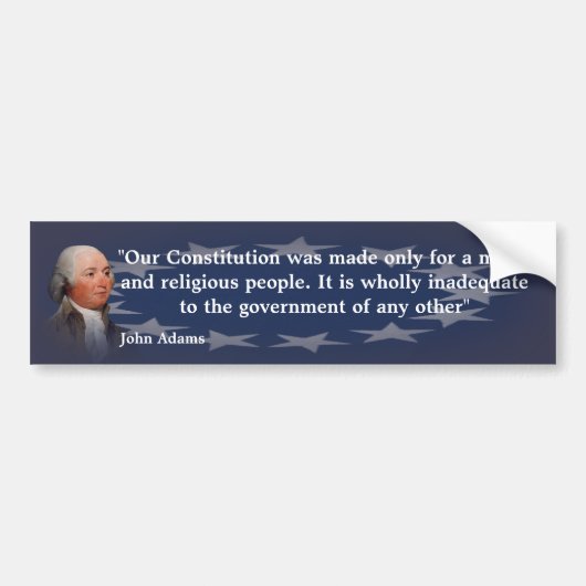 John Adams over onze grondwet Bumpersticker (Voorkant)