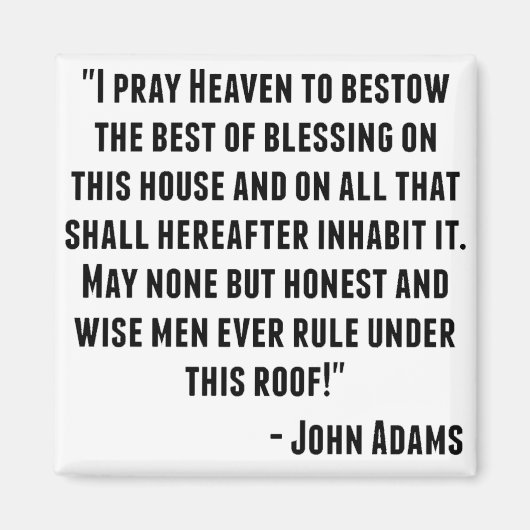 John Adams Quote Magneet (Voorkant)