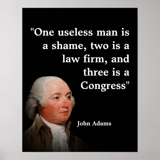John Adams Quote On Congress Poster (Voorkant)