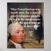 John Adams Quote On Our Constitution Poster (Voorkant)