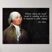 John Adams Religion Quote Poster (Voorkant)