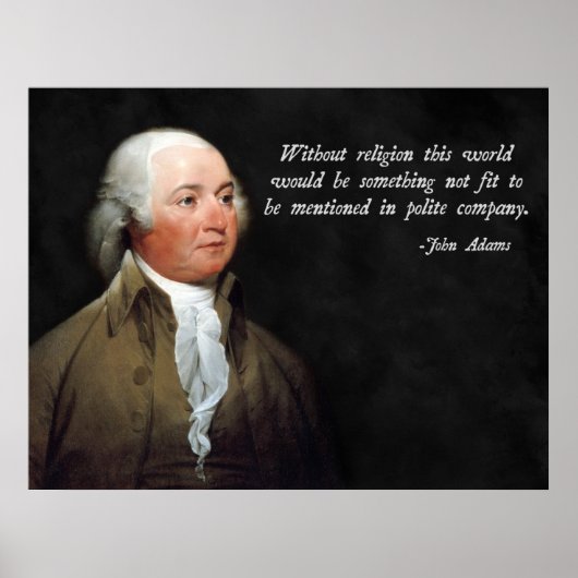 John Adams Religion Quote Poster (Voorkant)