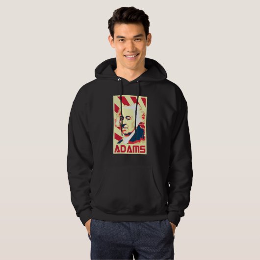 John Adams Retro Propaganda Hoodie (Voorkant volledig)