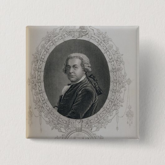 John Adams Vierkante Button 5,1 Cm (Voorkant)