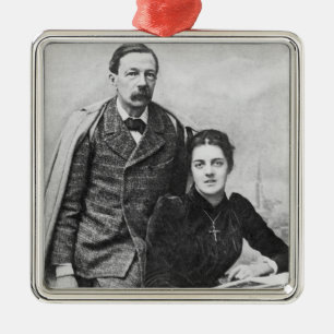 John Addington Symonds en Zijne Dochter, 1891 Metalen Ornament