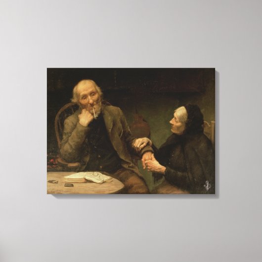 John Anderson, My Jo, 1894 (olie op canvas) Canvas Afdruk (Voorkant)