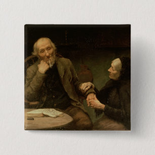 John Anderson, My Jo, 1894 (olie op canvas) Vierkante Button 5,1 Cm