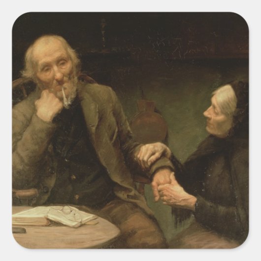 John Anderson, My Jo, 1894 (olie op canvas) Vierkante Sticker (Voorkant)