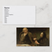 John Anderson, My Jo, 1894 (olie op canvas) Visitekaartje (Voorkant / Achterkant)