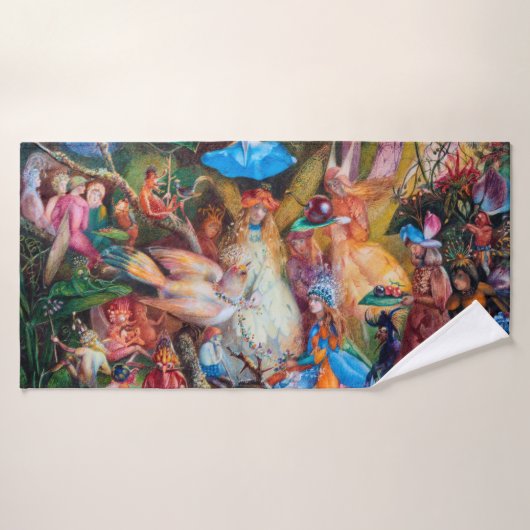John Anster Fitzgerald, favoriet voor de Fairies Badhanddoek (Badhanddoek)
