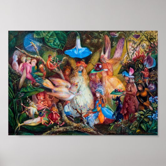 John Anster Fitzgerald, favoriet voor de Fairies Poster (Voorkant)
