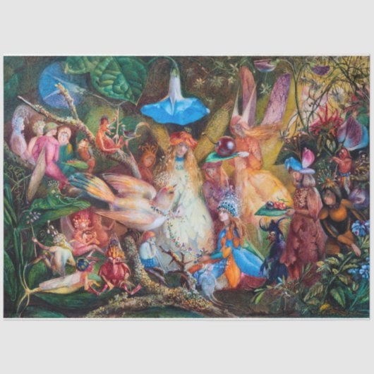 John Anster Fitzgerald, favoriet voor de Fairies Tissuepapier (Voorkant)