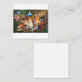 John Anster Fitzgerald The Fairies Favorite 1860 Vierkante Visitekaartje (Voorkant / Achterkant)