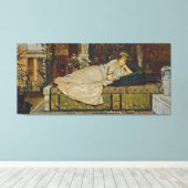 John Atkinson Grimshaw - A Lady in a Classical Canvas Afdruk (Insitu (Houten vloer))