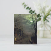 John Atkinson Grimshaw-A Lane in Headingley, Leeds Briefkaart (Staand voorkant)