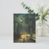 John Atkinson Grimshaw A moonlit lane 1874 Briefkaart (Staand voorkant)