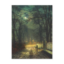 John Atkinson Grimshaw A moonlit lane 1874