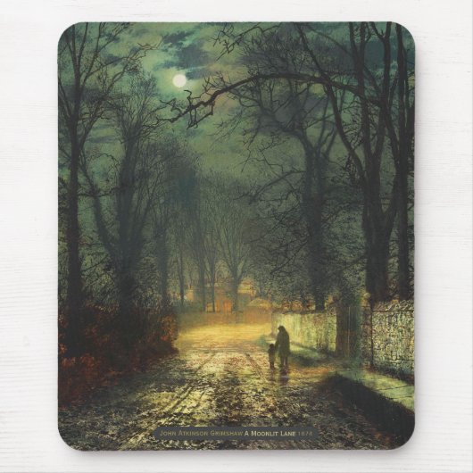 John Atkinson Grimshaw A moonlit lane 1874 CC0230 Muismat (Voorkant)