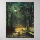 John Atkinson Grimshaw A moonlit lane 1874 CC0325 Poster (Voorkant)