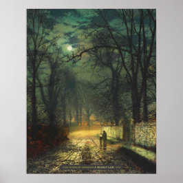 John Atkinson Grimshaw A moonlit lane 1874 CC0325 Poster
